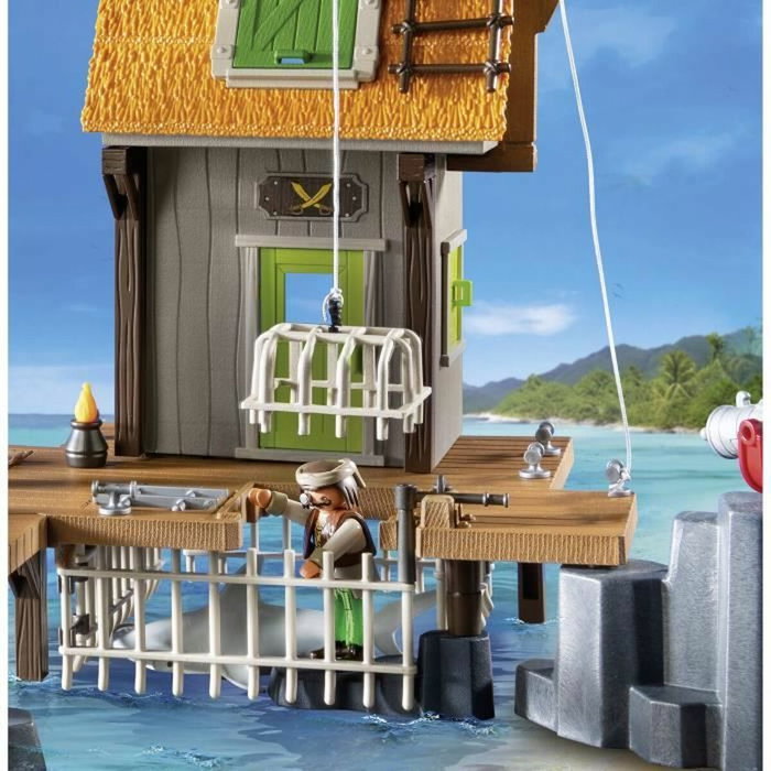Playmobil Port de pirates avec repaire, prisons et canon, 165 pièces Playmobil Port de pirates avec repaire, prisons et canon, 165 pièces