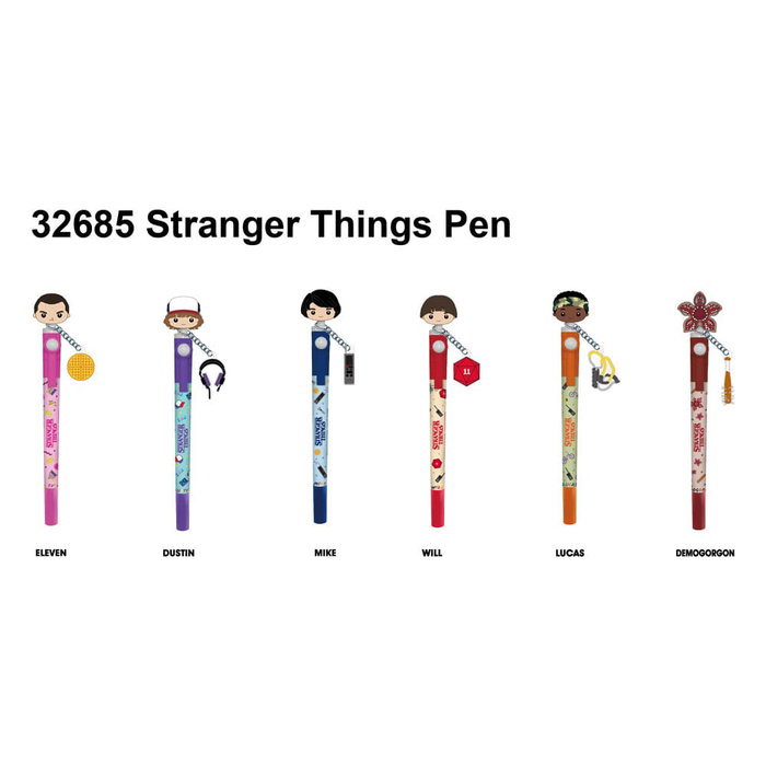 Monogram Int. Présentoir Blind Box Stylos 3D Head Topper Spinning Pen Stranger Things (16)