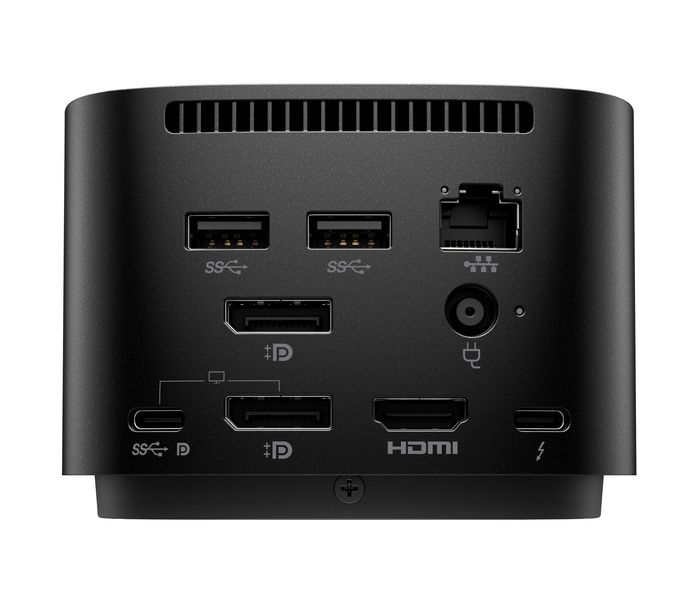 HP Station d'accueil Thunderbolt 4 G4 280 W avec câble combo - Compatible multi-marques, jusqu'à 4 écrans 4K, ports multiples (USB-C, HDMI, DisplayPort, USB-A, RJ45)