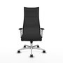 Piqueras y Crespo Chaise de Bureau Albacete avec mécanisme Sincro, Similicuir Noir