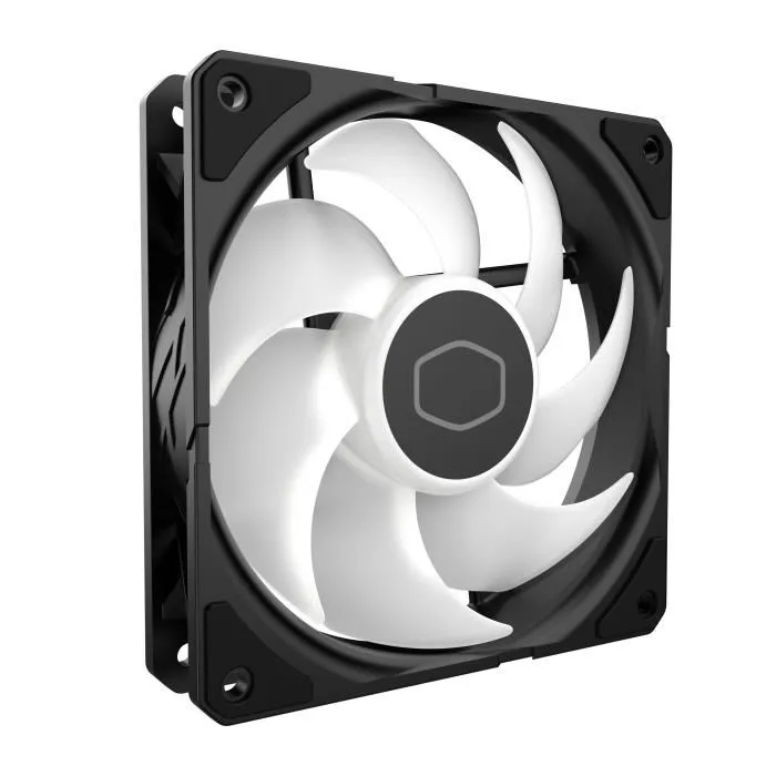 Cooler Master SickleFlow Edge 120 ARGB Ventilateur PC 120 mm - Haute performance, pression statique 3.61 mmH2O, 2500 RPM, ARGB, flux d'air 70.7 CFM, silencieux 32.8 dB