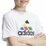 T shirt à manches courtes Enfant Adidas Nations Blanc