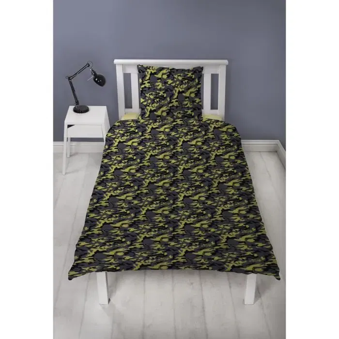 Fortnite Parure de Lit Réversible Fortnite Banane - Licence Officielle - Microfibre - Housse de Couette 140x200 cm + Taie d'Oreiller 63x63 cm