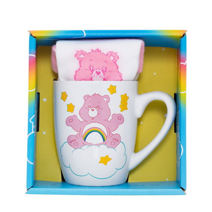 PYRAMID Set de Tasse et Chaussettes Ours Amoureux - Tasse Céramique 315ml (Micro-ondes/Lave-vaisselle) - Chaussettes Taille 36-41