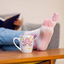 PYRAMID Set de Tasse et Chaussettes Ours Amoureux - Tasse Céramique 315ml (Micro-ondes/Lave-vaisselle) - Chaussettes Taille 36-41