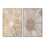 Home ESPRIT Toile Blanc Naturel Scandinave (2 Unités)