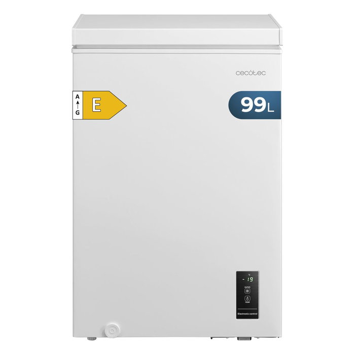 Congélateur Coffre Cecotec Bolero CoolMarket Chest 99P 99L Blanc E 38dB LED Congélateur Coffre Cecotec Bolero CoolMarket Chest 99P 99L Blanc E 38dB LED