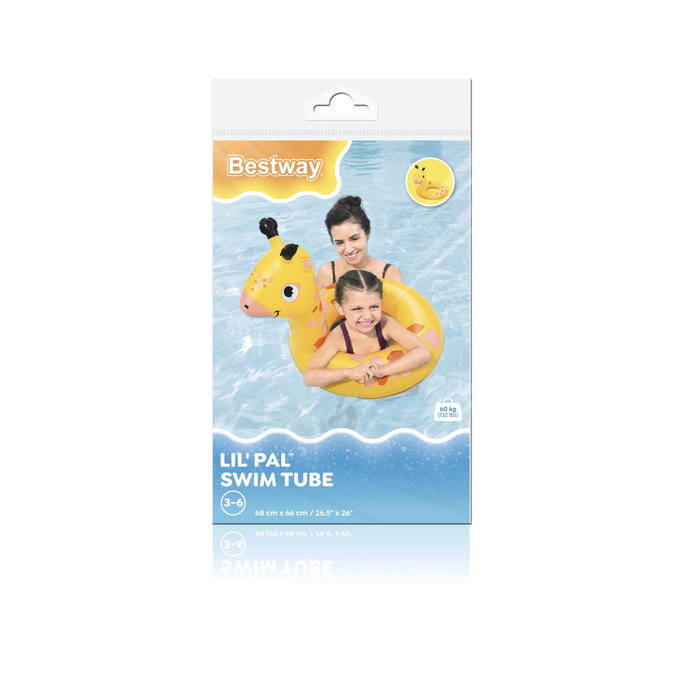Bestway 36464 Flotteur Gonflable Animaux Coloris Assortis 64x60/68x66/73,5x66 cm 3-6 Ans Piscine Plage