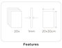 Innspiro Goma EVA blanc feuilles 20x30cm x 1mm lot de 20