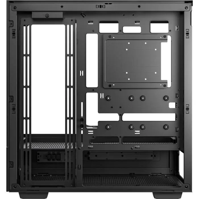 Deepcool CH690 Digital - Boîtier PC Moyen Tour ATX Noir - Avec Affichage Digital, 3 Panneaux en Verre Trempé (Façade, Côté, Arrière), Ports USB 3.0 et Type-C, Sans Alimentation