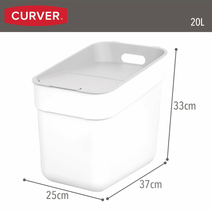 Poubelle Curver Blanc Plastique 20 L (6 Unités)