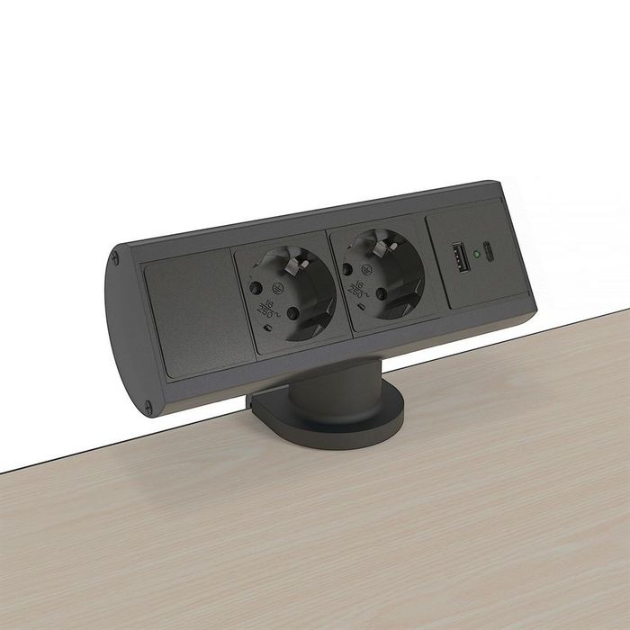 Forming Function Axessline Desk - Chargeur 2 prises de courant, 1 USB-A et 1 USB-C, Noir Forming Function Axessline Desk - Chargeur 2 prises de courant, 1 USB-A et 1 USB-C, Noir