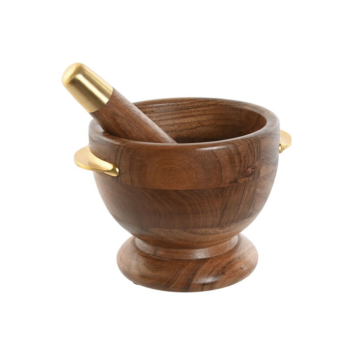 Home ESPRIT Mortier et pilon en Acier inoxydable et Acacia Home ESPRIT Mortier et pilon en Acier inoxydable et Acacia