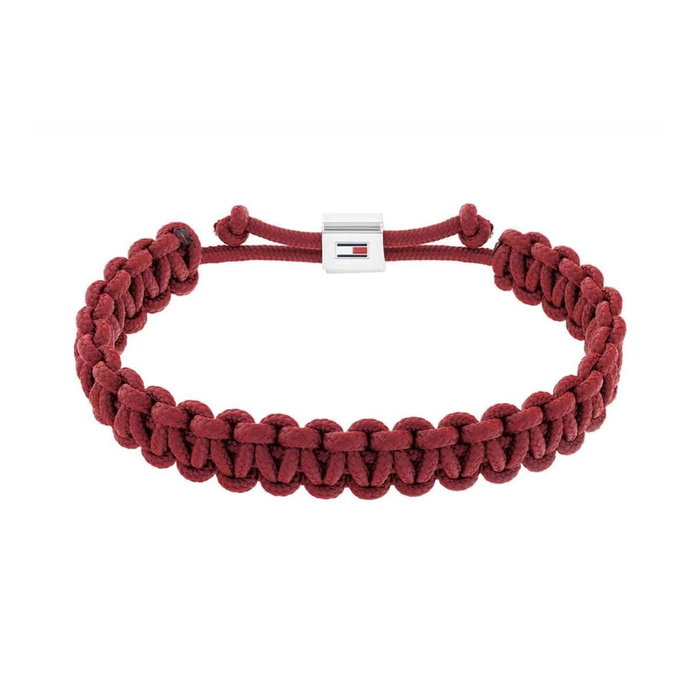 Tommy Hilfiger Bracelet Rouge en Tissu Ajustable Tommy Hilfiger Bracelet Rouge en Tissu Ajustable