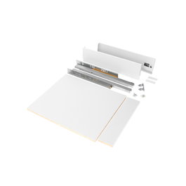 Emuca Kit de tiroirs Vertex, Hauteur 93mm, Module 450mm, Blanc et Gris Anthracite