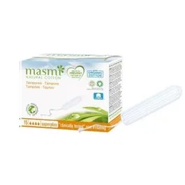 MASMI Digital Super Plus Tampons Super Plus sans applicateur, coton biologique certifié, lot de 15 unités