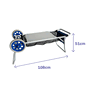 Marbueno 10362 Chariot Portable Convertible en Acier pour Camping et Plage 108x51x51 cm