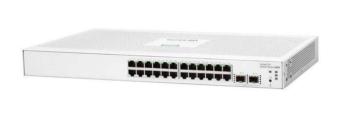 Aruba Instant On 1830 - Commutateur réseau Gigabit managé 24 ports (dont 2 ports SFP) - PoE+ - Pour PME et petite entreprise