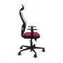 Piqueras y Crespo Chaise de Bureau Jorquera avec Appui-tête Bordeaux et Blanc