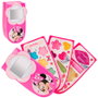 DISNEY - Set de maquillage Minnie pour téléphone portable avec ombres à paupières, brillants à lèvres, vernis à ongles et pinceaux - À partir de 5 ans