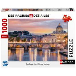 Ravensburger Puzzle 1000 pièces Basilique Saint-Pierre (Vatican) Panorama au crépuscule
