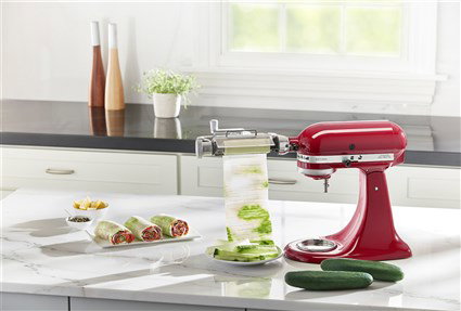 Kitchenaid 5KSMSCA Couteau à légumes pour robot multifonction - Compatible tous modèles - 2 lames acier inoxydable