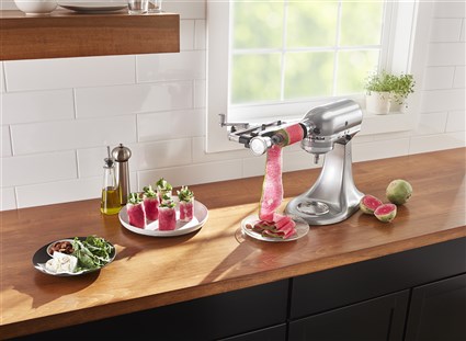 Kitchenaid 5KSMSCA Couteau à légumes pour robot multifonction - Compatible tous modèles - 2 lames acier inoxydable