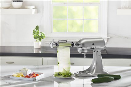 Kitchenaid 5KSMSCA Couteau à légumes pour robot multifonction - Compatible tous modèles - 2 lames acier inoxydable