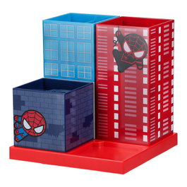 Paladone Organiseur de Bureau Spider-Man avec Blocs Modulaires et Taille-Crayon Rotatif
