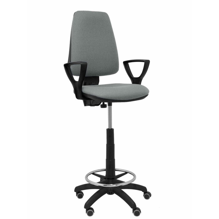 Tabouret Taburete Elche Contact permament de base Tissu Gris Structure polyamide noire Accoudoirs fixes Sans appui-tête Roulettes en nylon 50 mm Tabouret Taburete Elche Contact permament de base Tissu Gris Structure polyamide noire Accoudoirs fixes Sans appui-tête Roulettes en nylon 50 mm