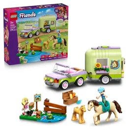 LEGO Friends 42695 - Jeu de Construction La Remorque du Cheval et du Poulain - Avec Voiture, Cheval, Poulain et Mini-Poupées - À Partir de 7 Ans