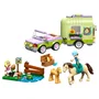 LEGO Friends 42695 - Jeu de Construction La Remorque du Cheval et du Poulain - Avec Voiture, Cheval, Poulain et Mini-Poupées - À Partir de 7 Ans