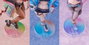 Gridman Universe pack 3 statuetten PVC 1/7 Rikka Takarada, Akane Shinjo, Yume Minami: Dreamy Divas Ver.