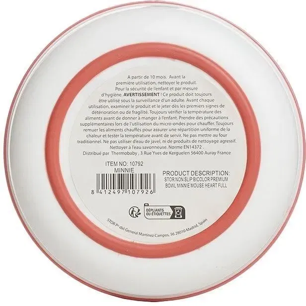 Thermobaby - Coffret repas 3 pièces Disney Baby Minnie - Bol, assiette et gobelet passant au micro-ondes - Pour bébé dès 10 mois