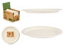 Kinvara Set de 6 assiettes plates biodégradables blanc 25,4 x 3 cm papier compostable (Set de 64)