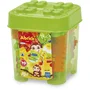 ECOIFFIER Abrick 1445 - Baril de rangement Jungle 70 pièces - Jeu de construction avec animaux (girafe, singe, crocodile) - Pour enfant dès 18 mois