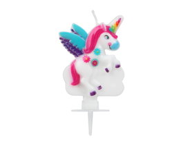 Atosa Bougie Licorne Multicolore 10 cm de Diamètre