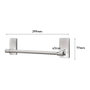 3M Barre à serviettes nickel satiné 299 x 77 x 47 mm, 1 pièce + 4 bandes, max 1,3 kg