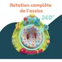 Bambisol Base d'Activités pour Bébé - Siège Rotatif 360°, 3 Hauteurs Réglables avec Tablette Musicale, Jouets, Hochets et Miroir - Multicolore