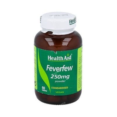 Health Aid Matricaria (Feverfew) 250 mg 60 comprimés Health Aid Matricaria (Feverfew) 250 mg 60 comprimés