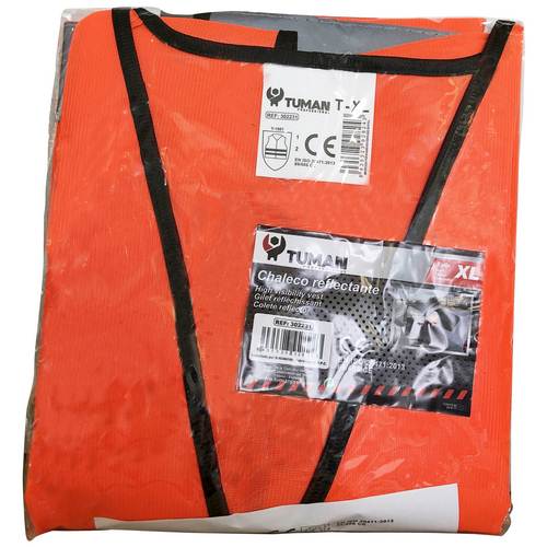 Tuman Gilet Réfléchissant Orange Taille XL