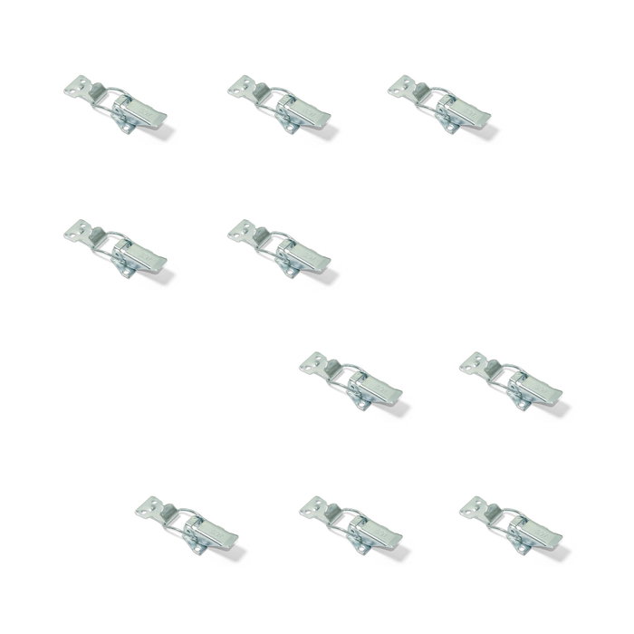 Emuca Lot de 10 fermetures à levier pour meubles, Acier, zingué Emuca Lot de 10 fermetures à levier pour meubles, Acier, zingué