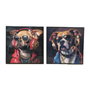 Home ESPRIT Cadre Moderne Chien Bleu Marron Rouge (2 Unités)