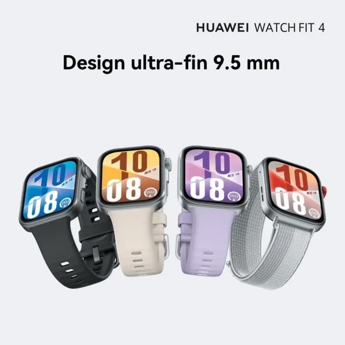 Huawei Watch FIT 4 Montre Connectée Blanc - Montre connectée intelligente avec écran AMOLED, suivi sportif et notification des appels
