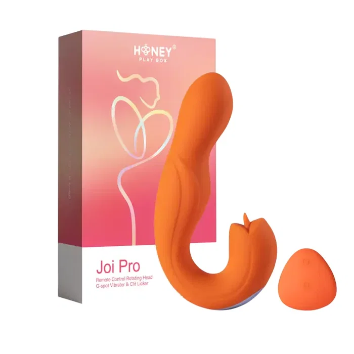 Honey Play Box Joi Pro - Vibromasseur et Lèche-Clitoris 2-en-1 Orange