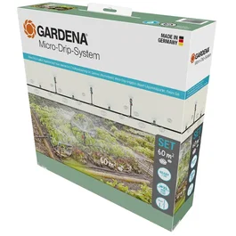 Gardena Kit d'Initiation d'Arrosage pour Potager 13450-20 - Jusqu'à 60 m² avec Tuyaux Goutteurs
