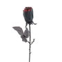My Other Me - Rosa Décorative en Polyester Noir - 46 x 4 x 4 cm