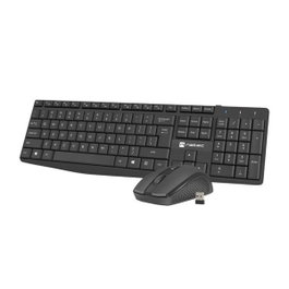 Natec NZB-1989 Clavier et Souris Sans Fil Noir QWERTY US