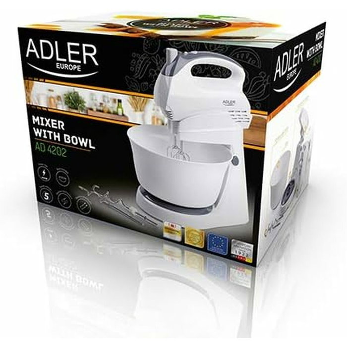 Adler Batteur à fouet 4202 Acier inoxydable