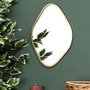 Home Deco Factory Miroir Mural Losange Doré 34x25 cm